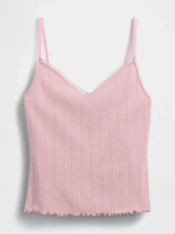 Pointelle Lettuce-Hem PJ Cami