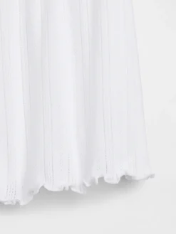 Pointelle Lettuce-Hem PJ Shorts