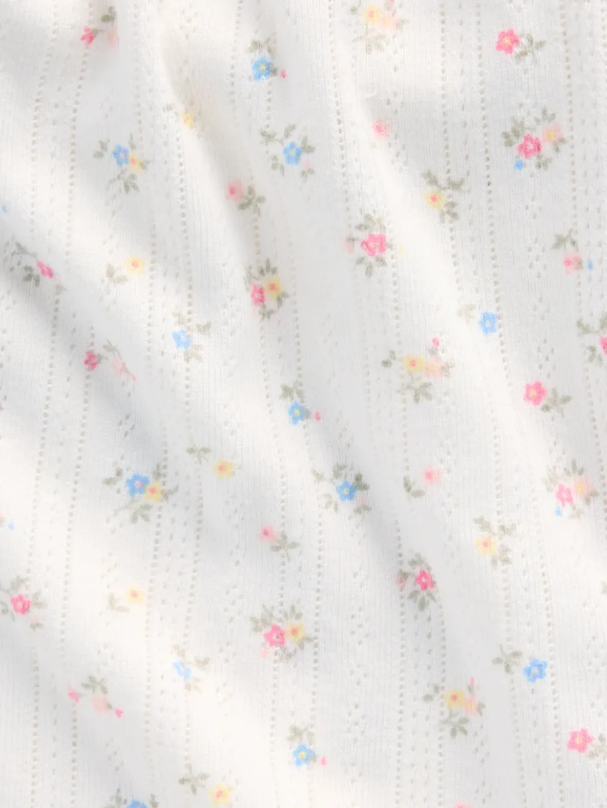 Pointelle Lettuce-Hem PJ Shorts