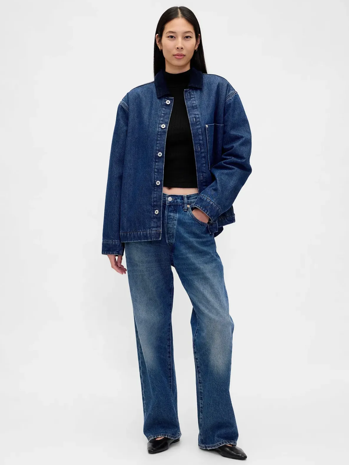 Pointelle Rib Crop Turtleneck