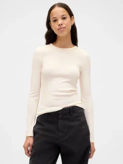 Pointelle Rib T-Shirt