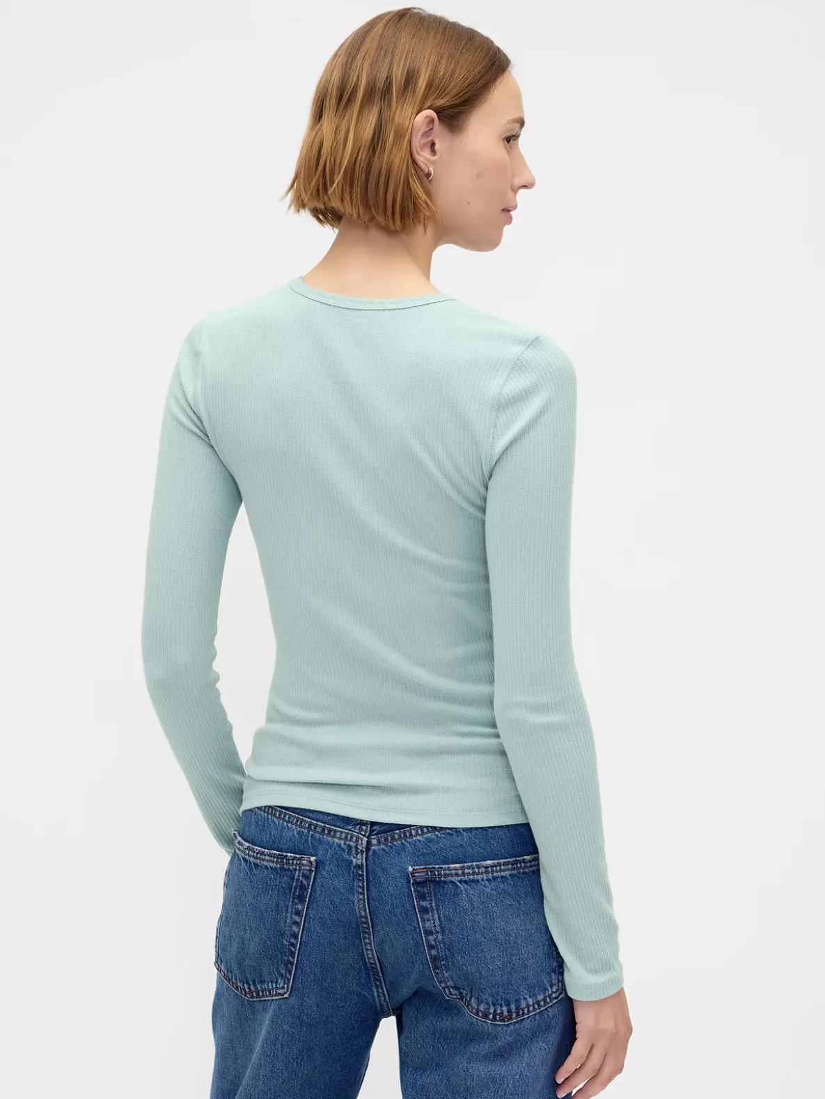 Pointelle Rib T-Shirt