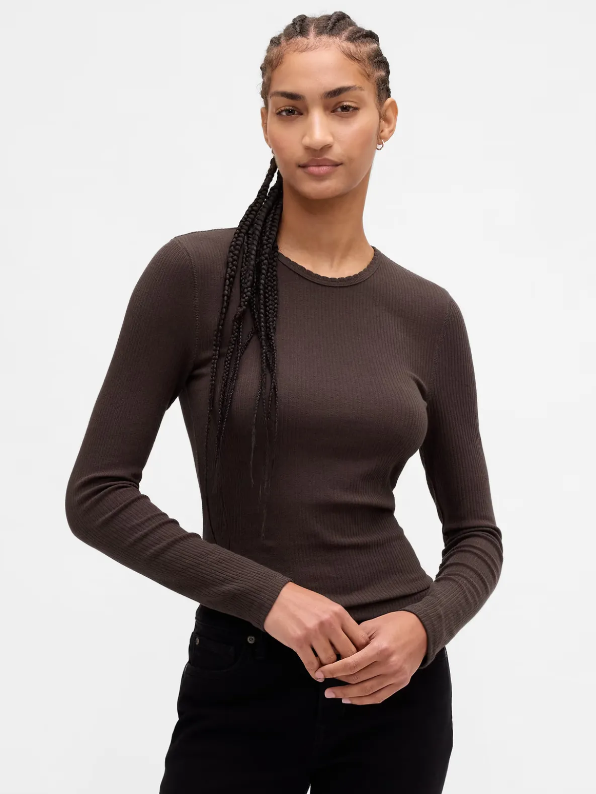 Pointelle Rib T-Shirt