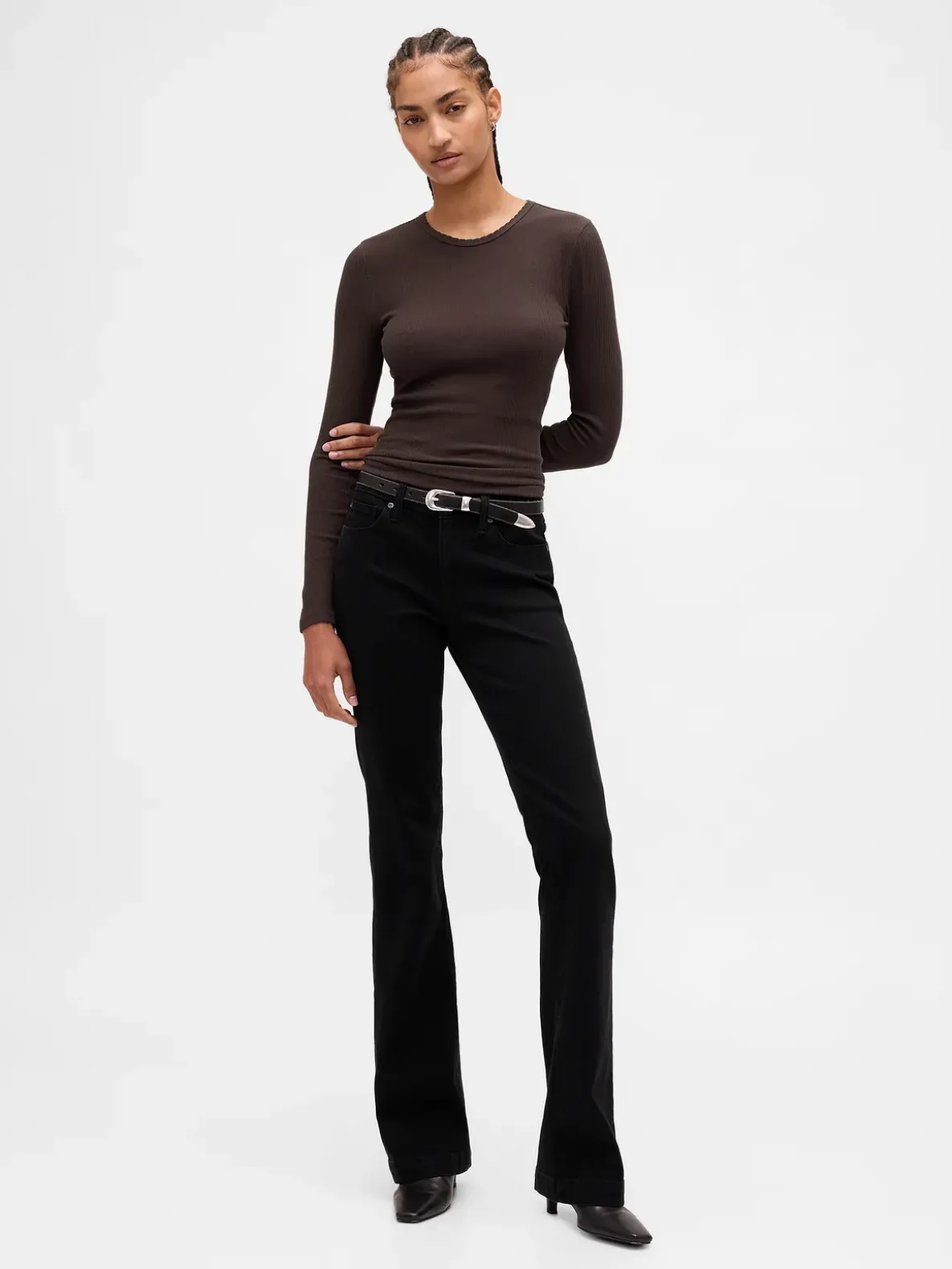Pointelle Rib T-Shirt