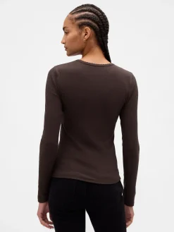 Pointelle Rib T-Shirt