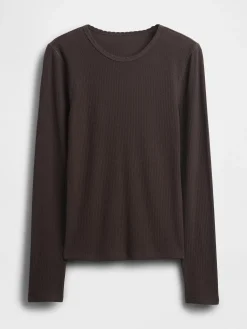 Pointelle Rib T-Shirt