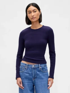 Pointelle Rib T-Shirt