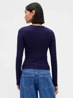 Pointelle Rib T-Shirt