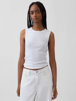 Pointelle Shell Tank Top