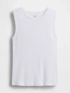 Pointelle Shell Tank Top