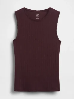 Pointelle Shell Tank Top