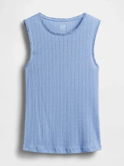 Pointelle Shell Tank Top
