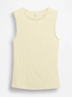 Pointelle Shell Tank Top
