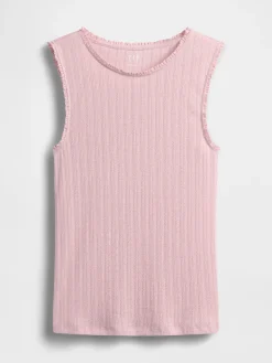 Pointelle Shell Tank Top