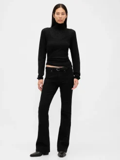 Pointelle Turtleneck Sweater