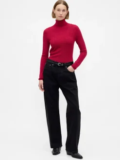 Pointelle Turtleneck Sweater