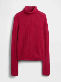 Pointelle Turtleneck Sweater