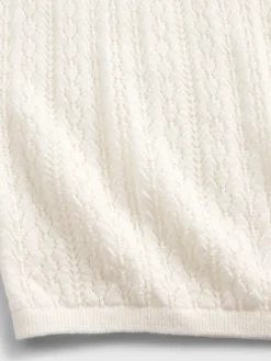 Pointelle Turtleneck Sweater