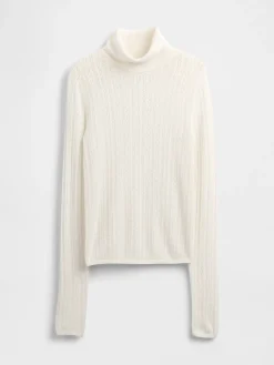 Pointelle Turtleneck Sweater