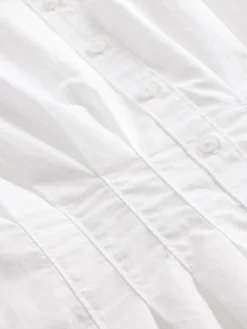 Poplin Cinched Midi Shirtdress