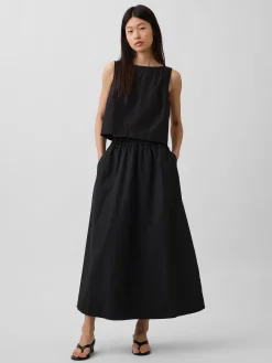 Poplin Maxi Skirt