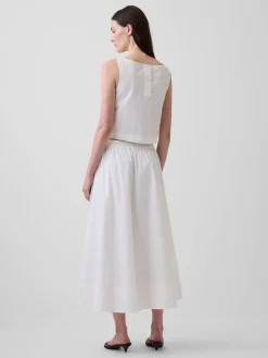 Poplin Maxi Skirt