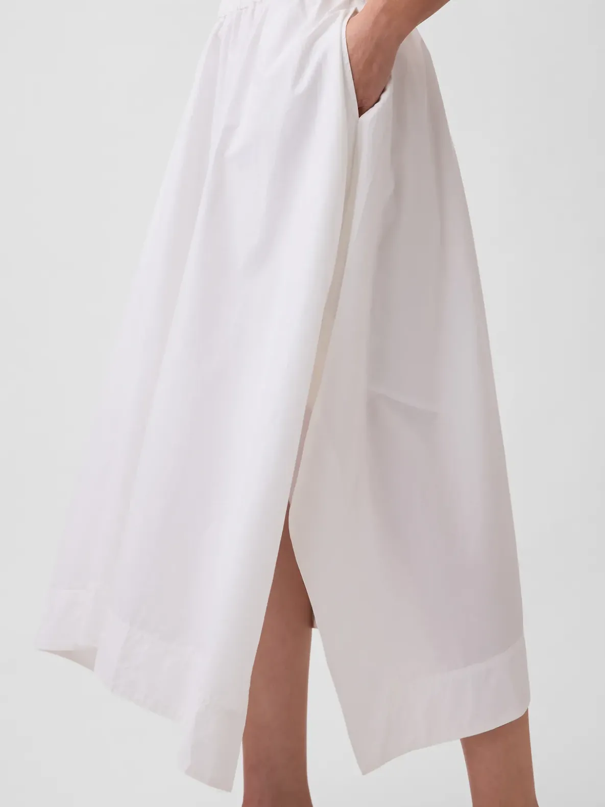 Poplin Midi Handkerchief Skirt
