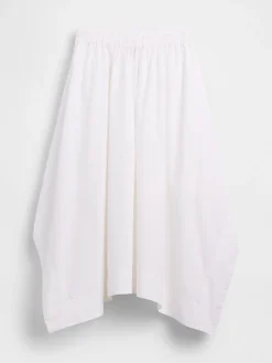 Poplin Midi Handkerchief Skirt