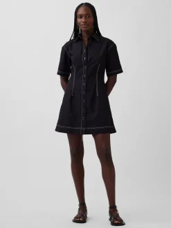Poplin Mini Shirtdress