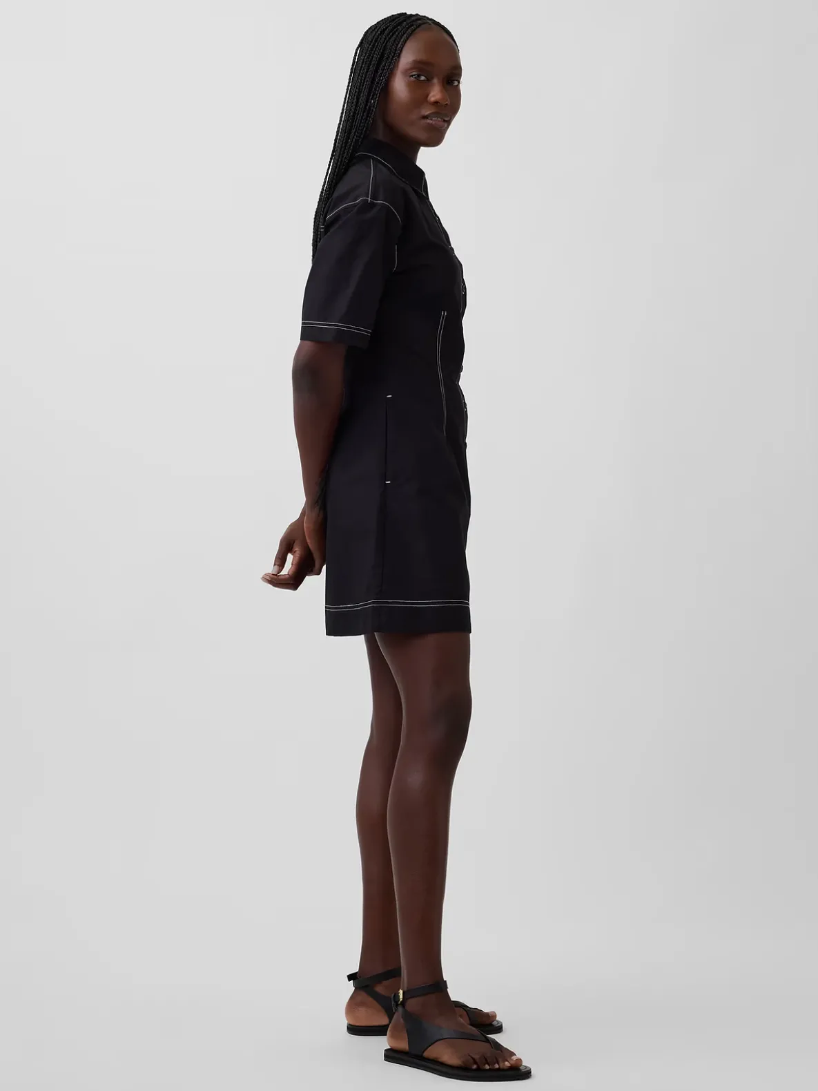 Poplin Mini Shirtdress