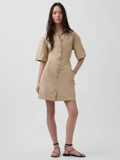 Poplin Mini Shirtdress