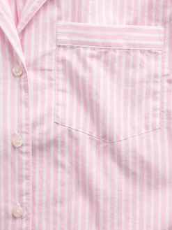 Poplin Oversized Crop PJ Shirt