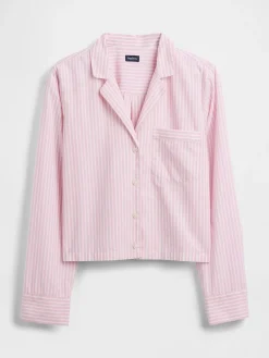 Poplin Oversized Crop PJ Shirt