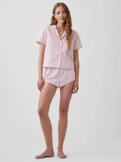 Poplin Stripe Bloomer PJ Shorts