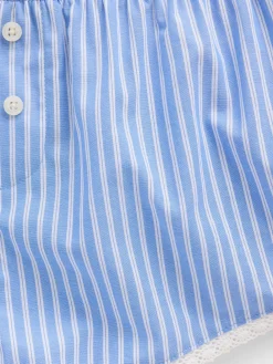 Poplin Stripe Bloomer PJ Shorts