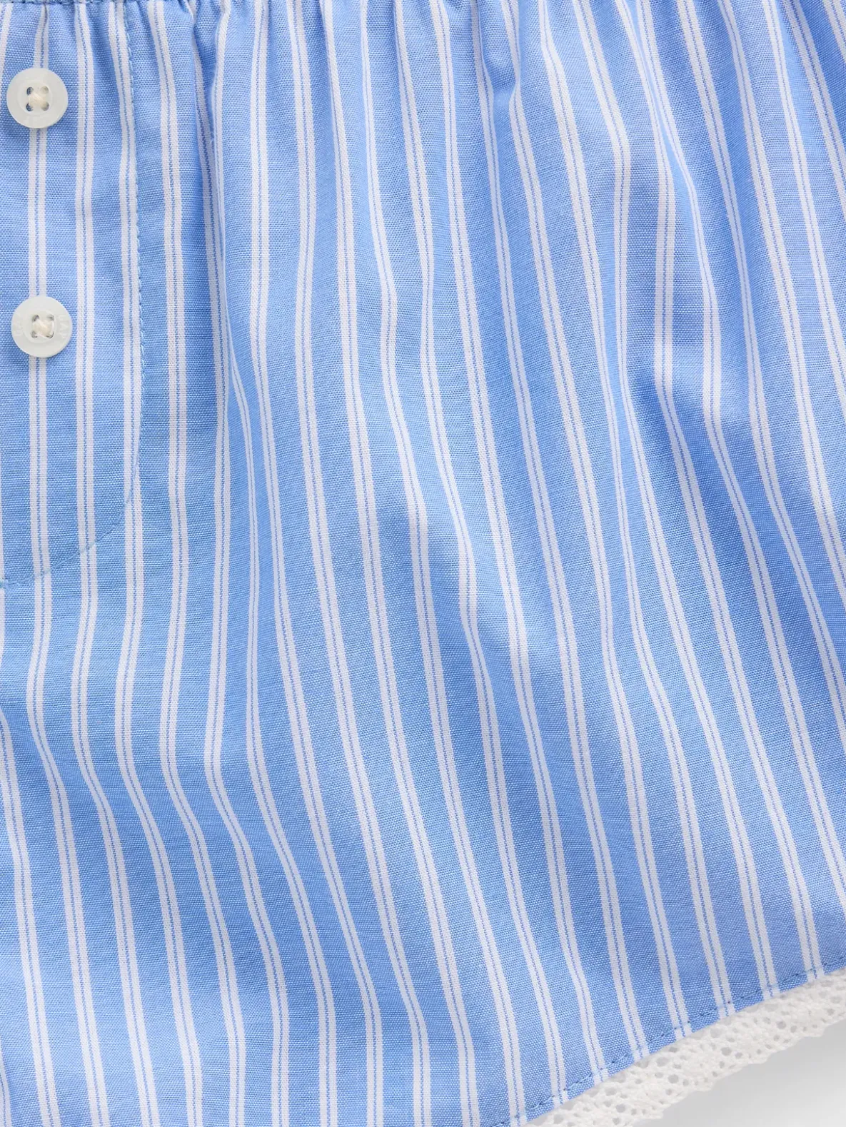 Poplin Stripe Bloomer PJ Shorts