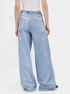 Printed Baggy Sweatpant Jeans