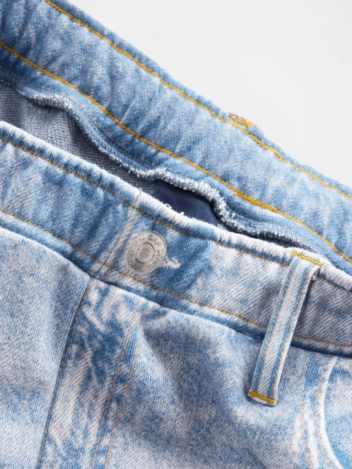 Printed Baggy Sweatpant Jeans