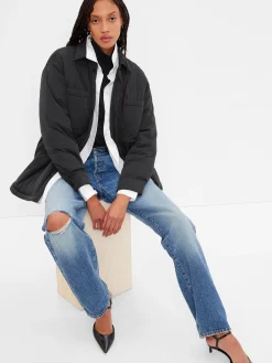 Puffer Shirt Jacket