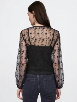 Recycled Lace Ruffle Top