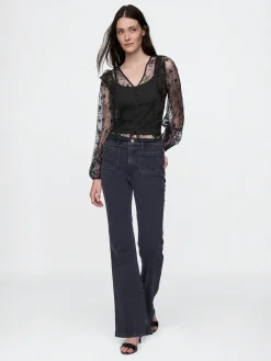 Recycled Lace Ruffle Top