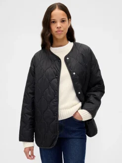 Recycled Lightweight Oversized Quilted Liner Jacket