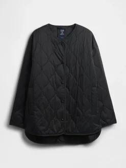 Recycled Lightweight Oversized Quilted Liner Jacket
