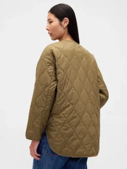 Recycled Lightweight Oversized Quilted Liner Jacket