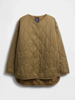 Recycled Lightweight Oversized Quilted Liner Jacket
