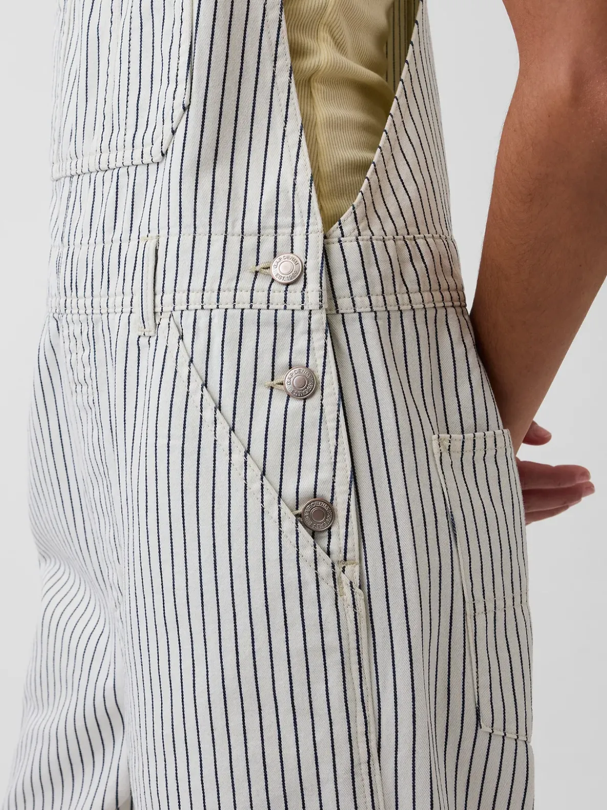 Relaxed Denim Stripe Overalls