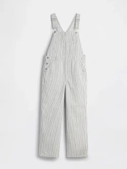 Relaxed Denim Stripe Overalls