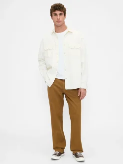 Relaxed Straight Utility Khakis