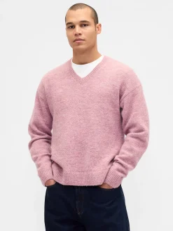 Relaxed V-Neck Crop Sweater