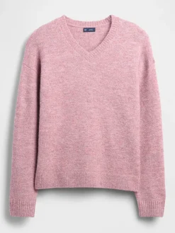Relaxed V-Neck Crop Sweater